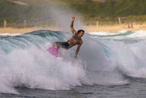Photograph Steve Turner The Pink Board on One Eyeland