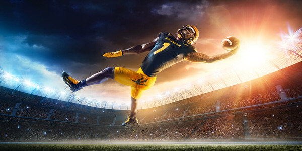 Photograph Blair Bunting Diving Football Catch on One Eyeland