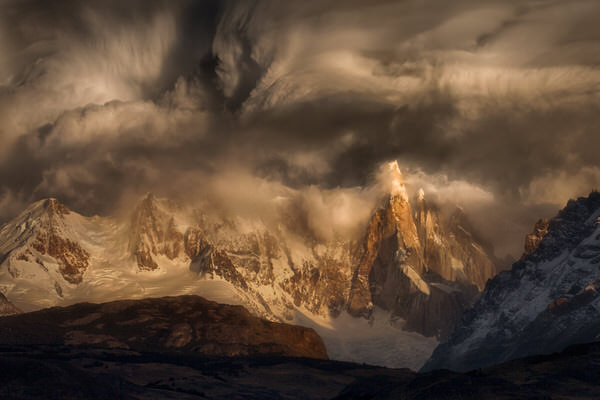Photograph Peter Svoboda Stormy Clouds Over The Patagonia Spikes on One Eyeland