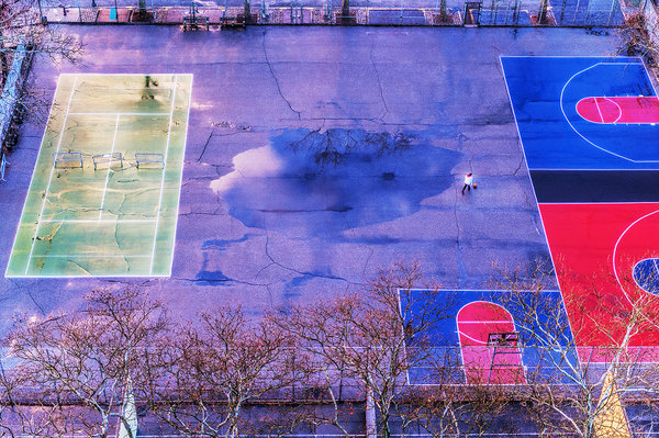 Photograph Mitchell Funk Basketball Courts on One Eyeland