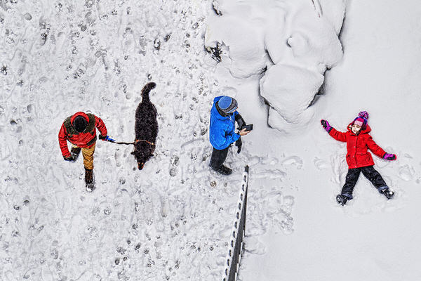 Photograph Mitchell Funk Snow Angel on One Eyeland