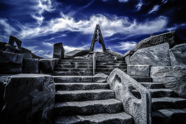 Photograph Yoshitaka Aida Monument on One Eyeland