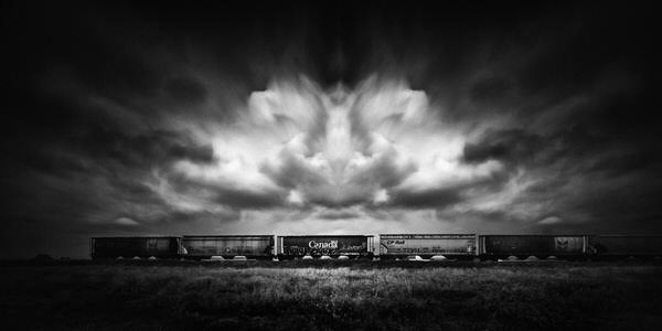 Photograph Marc Koegel Canada Train Cars on One Eyeland