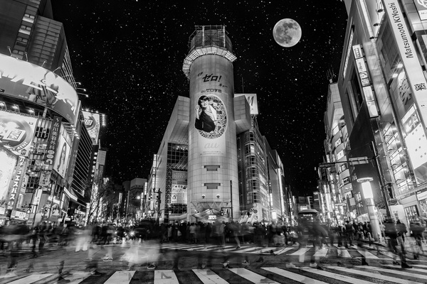 Photograph Jin Tamaoki Shibuya 2019 Under The Universe 001 on One Eyeland