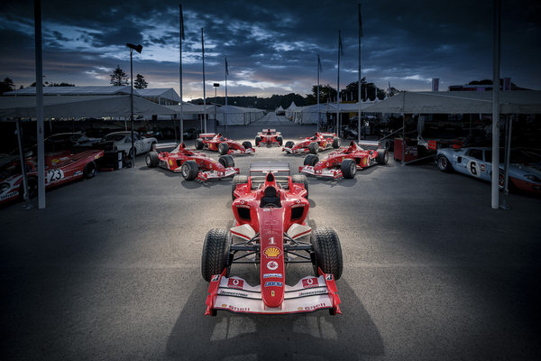 Photograph Nigel Harniman Schumacher Ferrari F1 Goodwood on One Eyeland