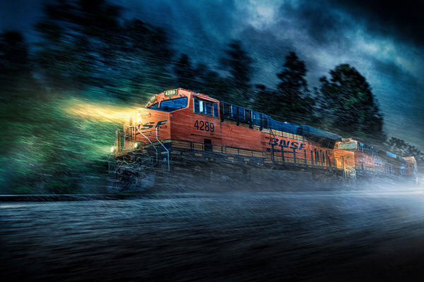 Photograph Blair Bunting Freight Train 1 on One Eyeland