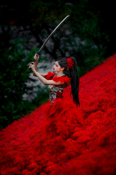 Photograph Haseo Hasegawa Red Poem on One Eyeland