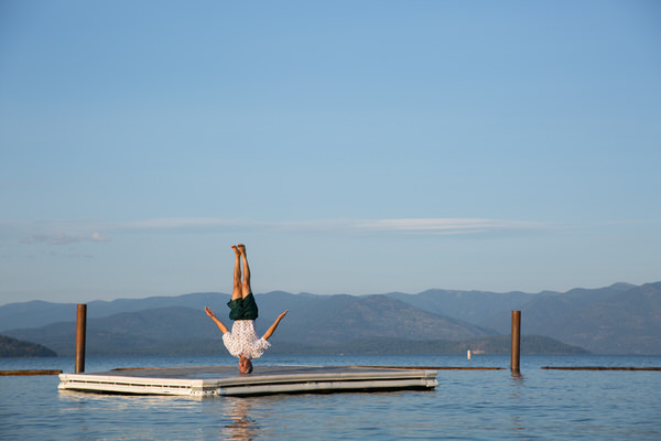 Photograph Woods Wheatcroft Headstand on One Eyeland
