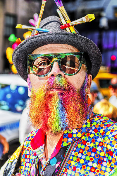 Photograph Mitchell Funk Rainbow Beard on One Eyeland