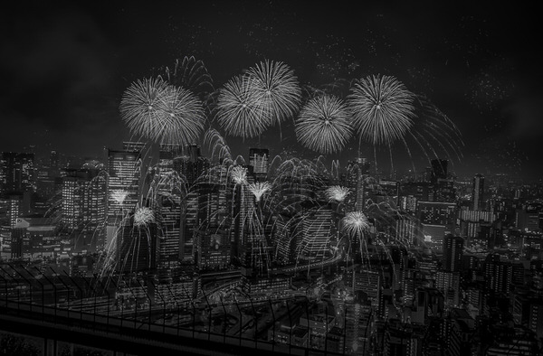 Photograph Yoshitaka Aida City Fireworks on One Eyeland