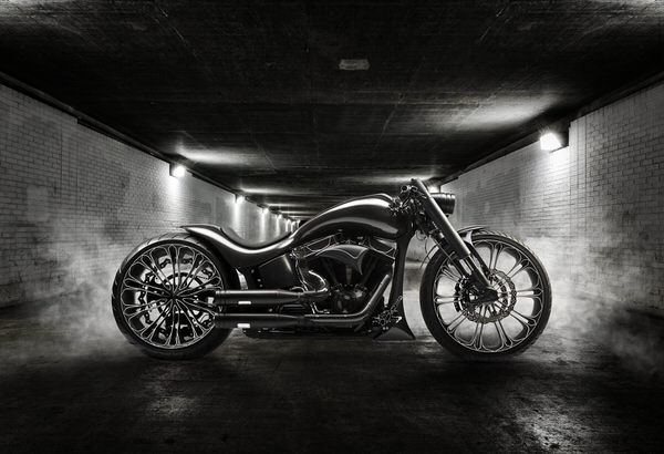 Photograph Roman Demchenko Harley Davidson Softail Custom Carbon on One Eyeland