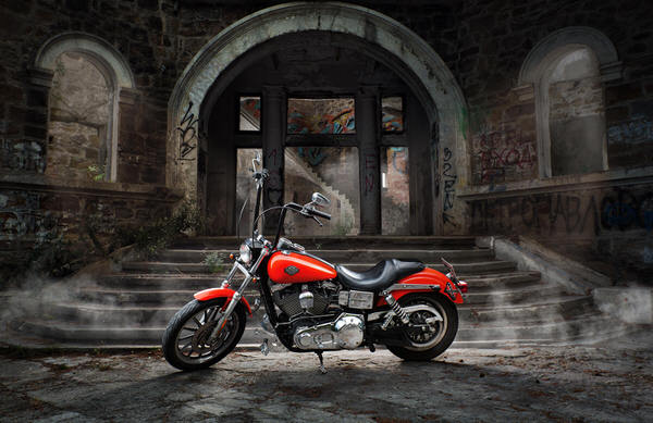Photograph Roman Demchenko Harley Davidson Dyna Super Glide Custom on One Eyeland