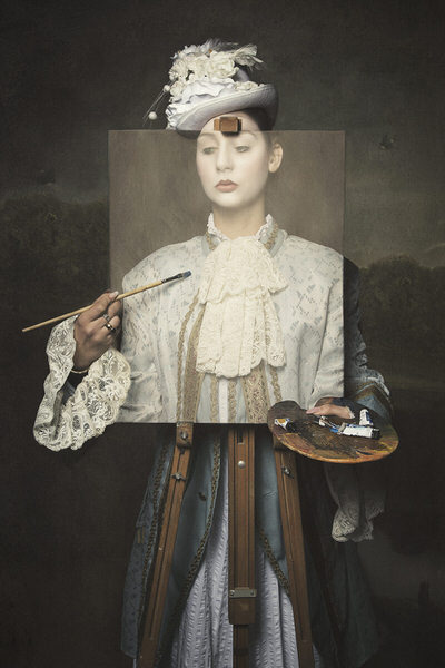 Photograph Carola Kayen Mouthaan Painting Myself on One Eyeland