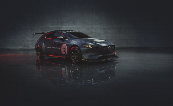 Photograph Patrick Curtet Mazda 3 Tcr Ready on One Eyeland