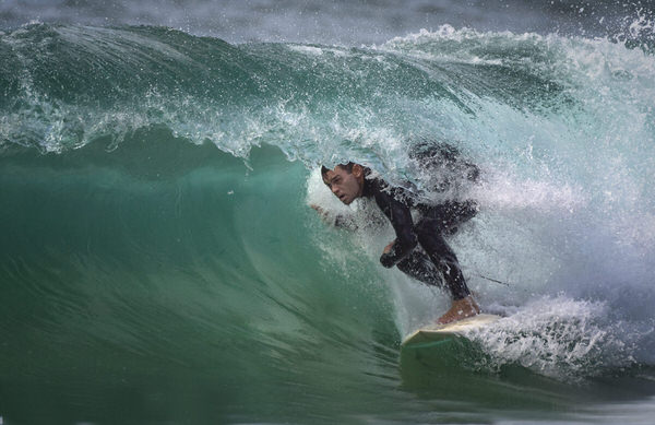 Photograph Steve Turner Shore Break Tube on One Eyeland