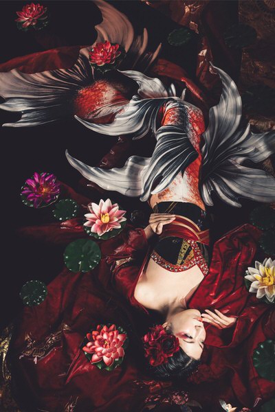 Photograph Satoshi Etoh Nishikigoi Mermaid on One Eyeland