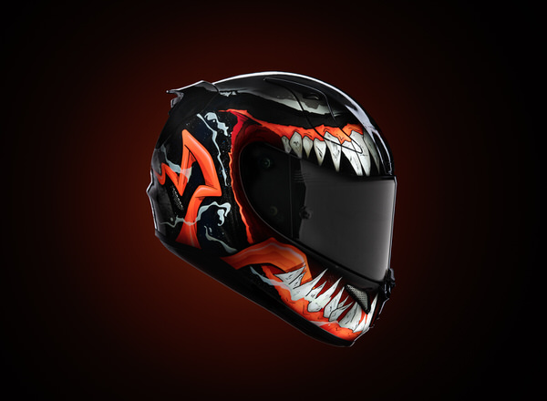 Photograph Patrik Minar Venom Helmet on One Eyeland