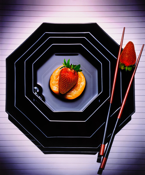 Photograph Leka Huie Strawberry And Peach Dessert on One Eyeland