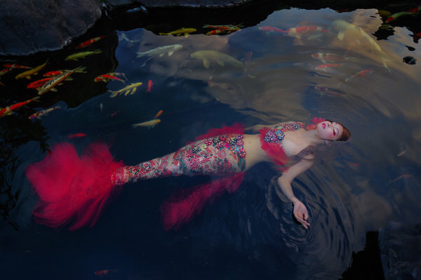 Photograph Haseo Hasegawa Nishikigoi Mermaid on One Eyeland