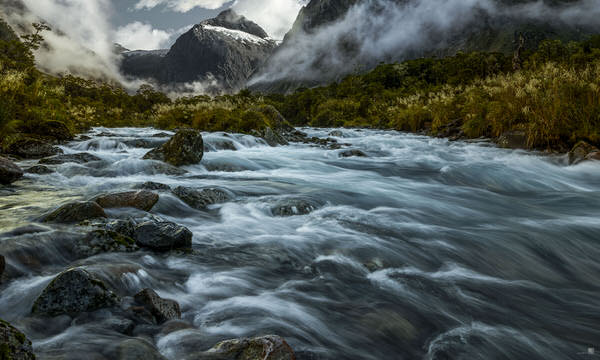 Photograph Stephan Romer Hollyford River on One Eyeland