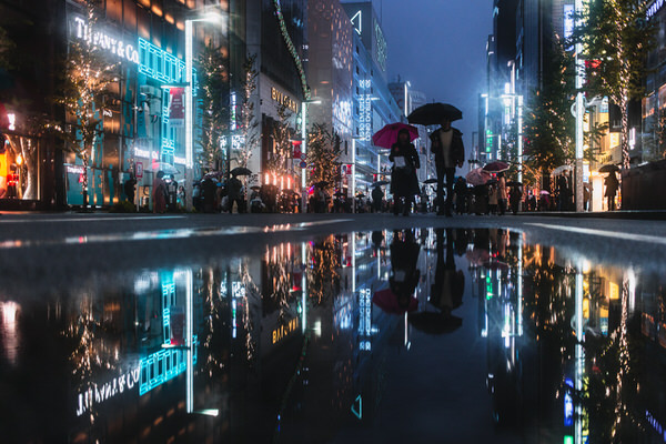 Photograph Manabu Ishikawa Ginza On A Rainy Day on One Eyeland