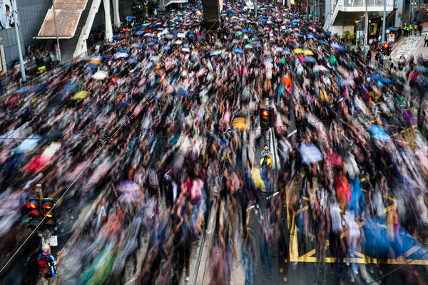 Photograph Keith Tsuji Hong Kong Protest on One Eyeland