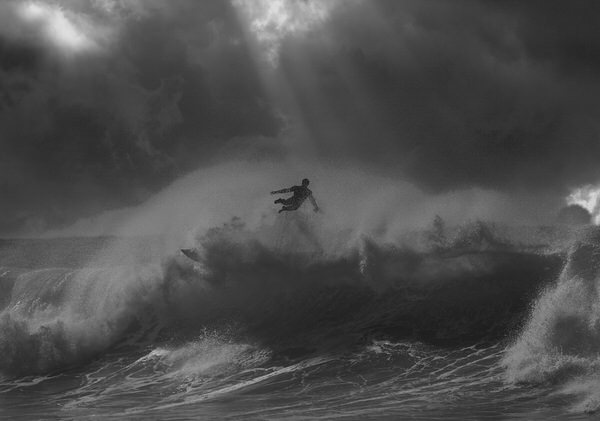 Photograph Steve Turner Surfer In Rays on One Eyeland