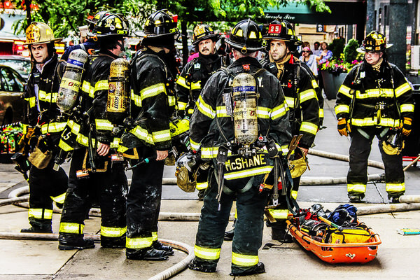 Photograph Mitchell Funk New York City Fireman on One Eyeland