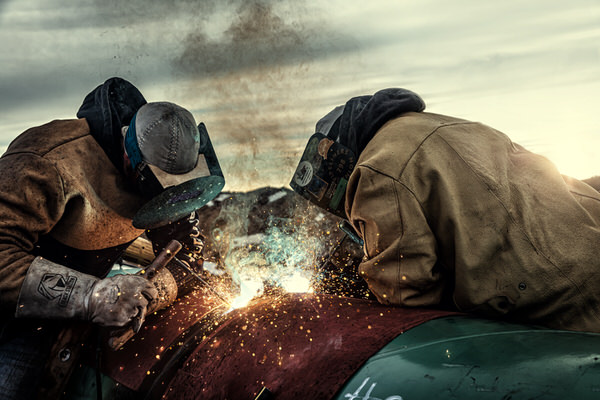 Photograph Andy Mahr Welders on One Eyeland