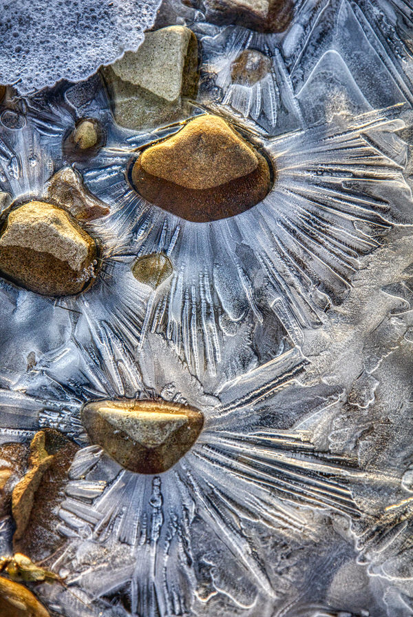 Photograph Larry Hamill Blacklick Creek Ice on One Eyeland