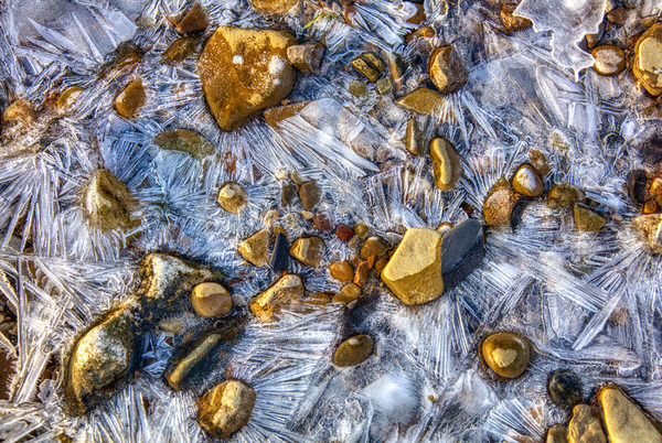 Photograph Larry Hamill Blacklick Creek Ice 2 on One Eyeland