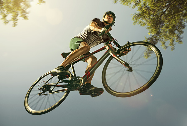 Photograph Mauricio Candela Cyclist on One Eyeland