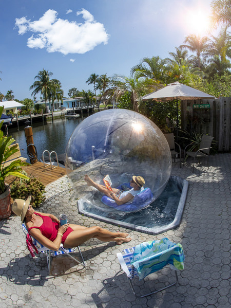 Photograph George Kamper Jacuzzi Coronavirus Bubble on One Eyeland