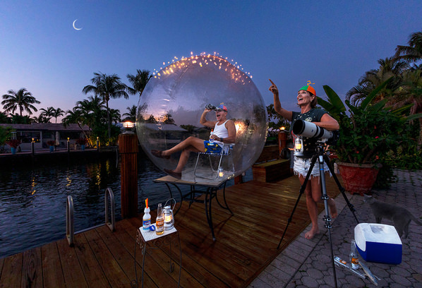 Photograph George Kamper Star Gazing In A Coronavirus Bubble on One Eyeland