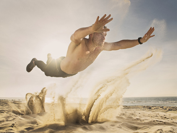 Photograph Nick Franken Superman Pushup on One Eyeland