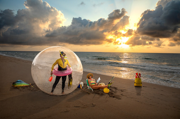 Photograph George Kamper Beach Bubble Boy on One Eyeland