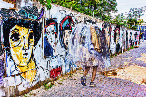 Photograph Mitchell Funk Wall Of Faces on One Eyeland