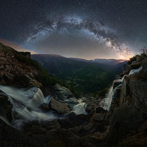 Photograph Jan Smid Starry Sky Above The Pancava Falls on One Eyeland