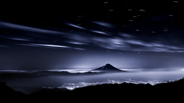 Photograph Takashi  Night Mountain Peak on One Eyeland