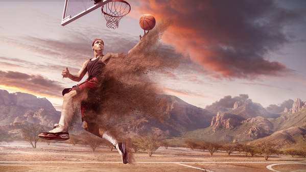 Photograph Diego Oliveira Desert Basketball on One Eyeland
