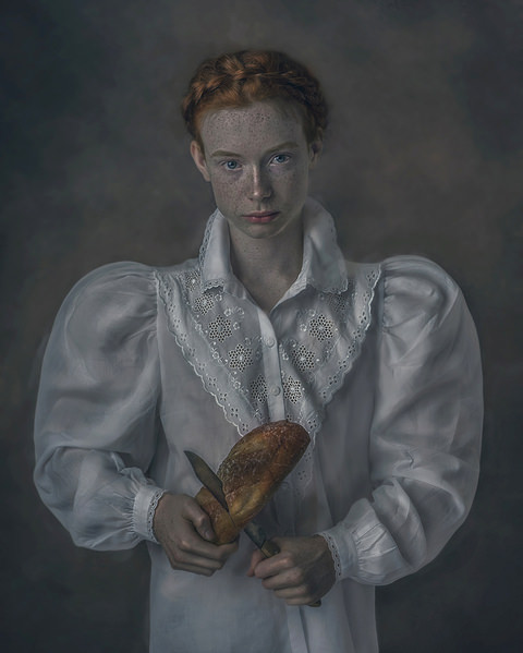 Photograph Hanna Derecka Boy With Bread on One Eyeland