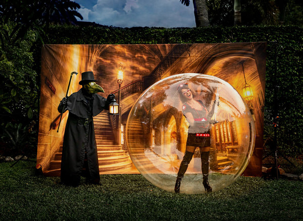 Photograph George Kamper Plague Doctor Is In Bubble on One Eyeland