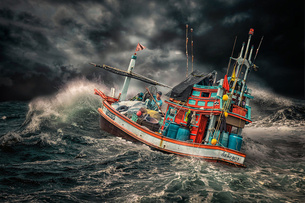 Photograph Marcel Egger Fishboat on One Eyeland