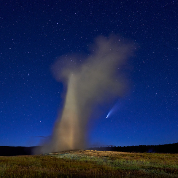Photograph Tony Gale Neowise And Old Faithful on One Eyeland