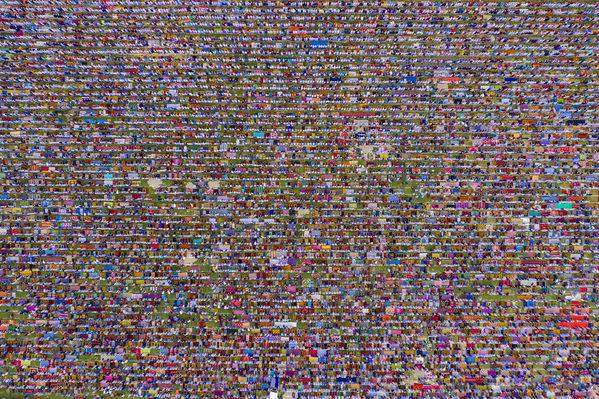 Photograph Azim Khan Ronnie Largest Eid Congregation on One Eyeland