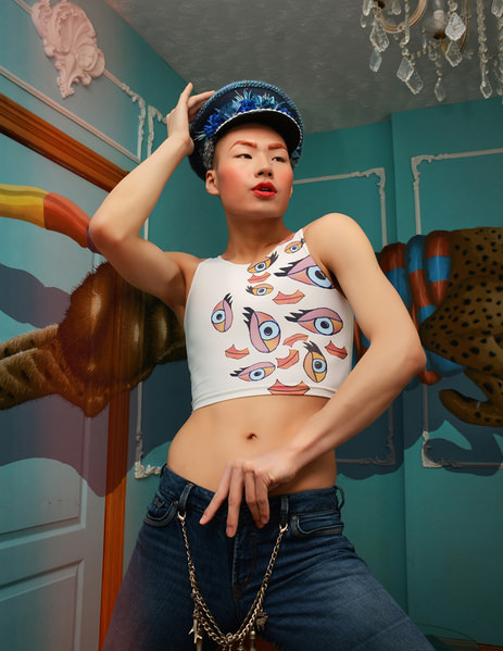 Photograph Michele Taras Kuncy In The Blue Hat on One Eyeland