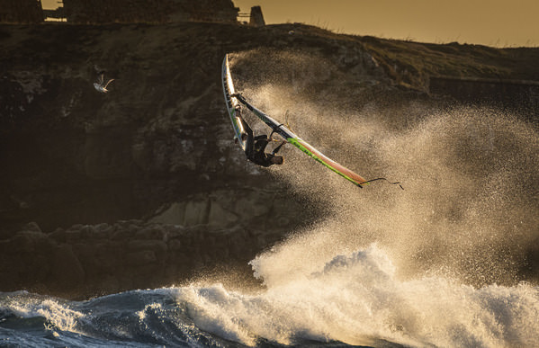 Photograph Ben Welsh Windsurfing Action on One Eyeland