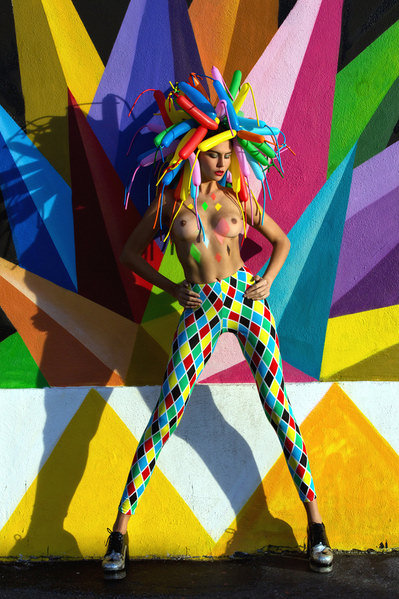 Photograph Roberto Manetta Harlequin Cyberpunk on One Eyeland