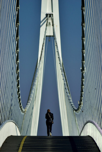 Photograph Ilija Stanusic Pedestrian Bridge In Osijek on One Eyeland