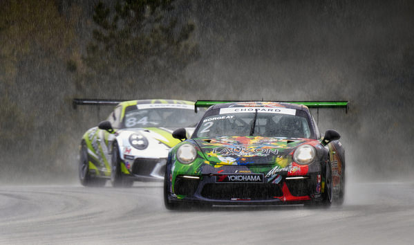 Photograph Tin Sang Chan Two Porsohe Racing In Rain on One Eyeland